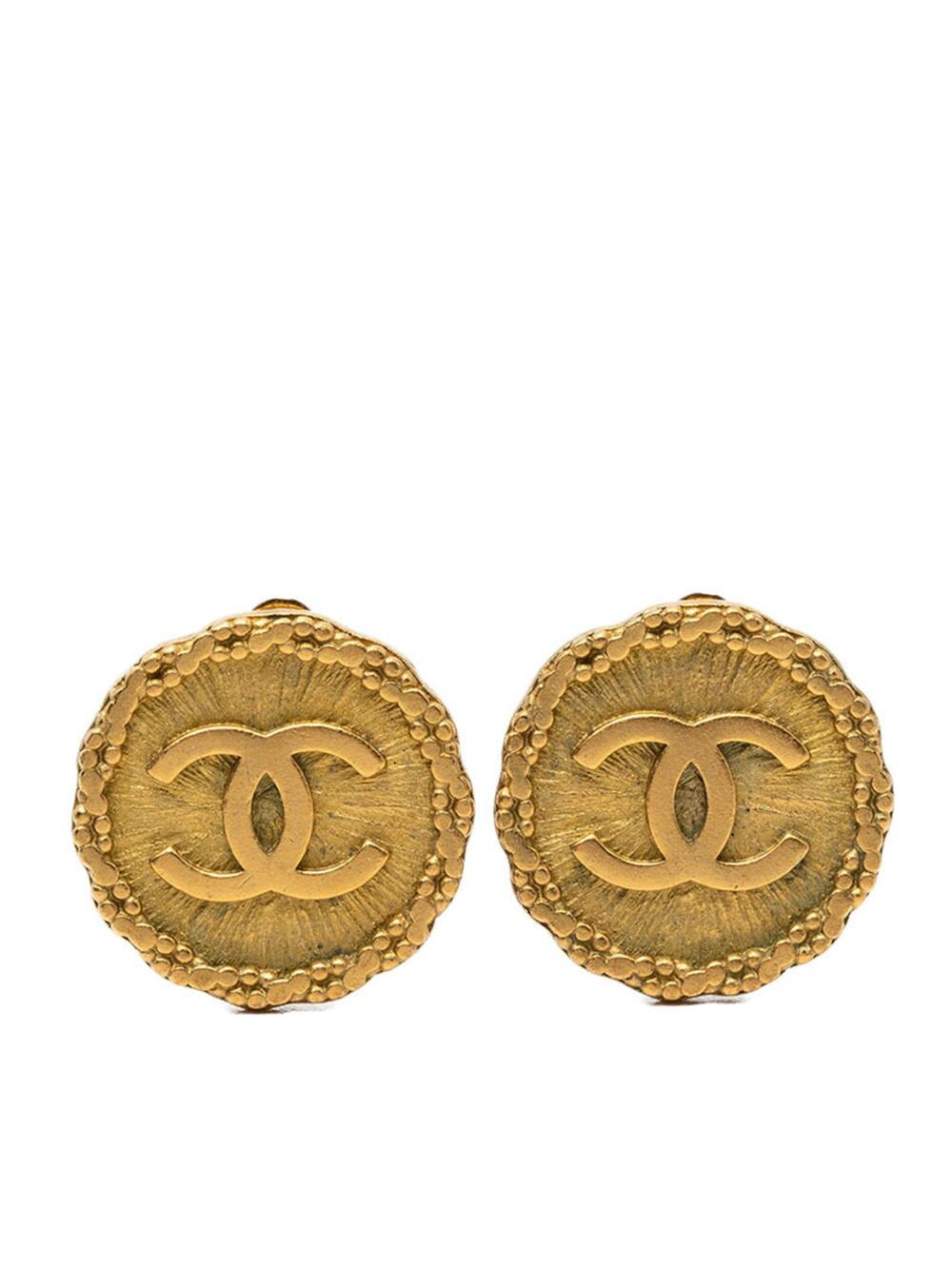 Chanel Cc Logo Round Clip-On Earrings #299610C69B